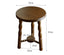 Round wooden stool with decorative turned spindle legs