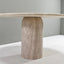 Amara Exquisite Round Travertine Dining Table