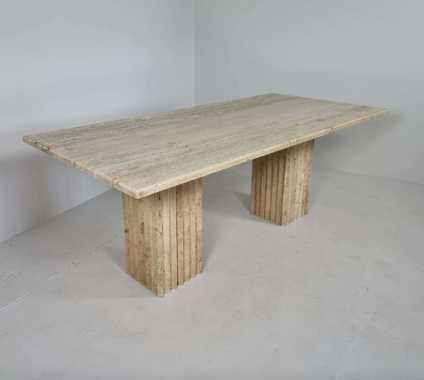Carlotta rectangle Travertine table dining – dill and johan