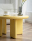 Solid Pine Memphis Oval Coffee Table - Yellow