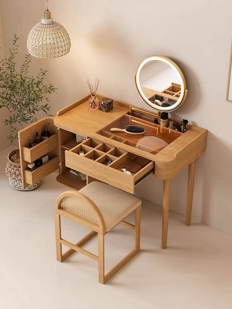 Solid wood dressing table bedroom modern simple small apartment Nordic –  dill and johan