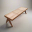 Largo Rattan ottoman bench - Walnut
