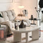 Oslo Density Board Coffee Table with a sleek, rounded oval design