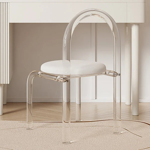 Clear dressing discount table chair