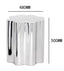 Luna Polished Stainless Steel Side Table – Silver Finish