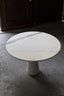 Angelo Mangiarotti-Inspired Roma Travertine Pedestal Table