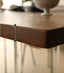 Béatrice cherry wood acrylic legs long table