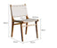 Jannali woven Leather dining Chair - White