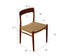 Wooden dining chair with woven hemp rope seat