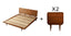 Felice vintage cherry wood bed frame