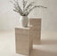 Italian Ribbed travertine plinths