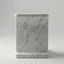 Marble-patterned rectangular object on a light gray background back view