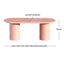 Celine Pastal Solid wood pink dining table