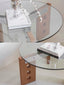 Apolline Round glass coffee table