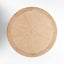 Round Whitewashed Natural Oak Wood Dining Table With Geometric Base