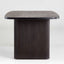 Nordic Solid Wood Black Ribbed Leg Dining Table Luxury 8 Seater Oval Dining Table For Home Restaurant Wedding Event