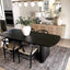 Nordic Solid Wood Black Ribbed Leg Dining Table Luxury 8 Seater Oval Dining Table For Home Restaurant Wedding Event