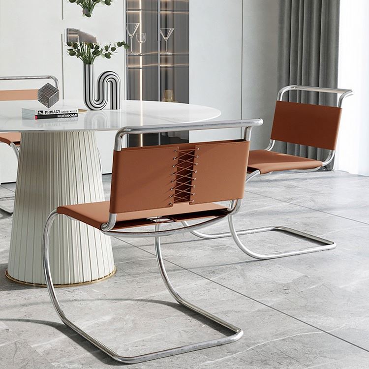 Saddle Leather Steel Cantilever Chair from Dill & Johan, selected for Cantilever Chairs The Floating Silhouette That Still Feels Contemporary, shown as product inspiration for premium furniture, material quality and luxury interior design context.