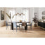 Nordic Solid Wood Black Ribbed Leg Dining Table Luxury 8 Seater Oval Dining Table For Home Restaurant Wedding Event