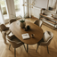 Colette solid wood Skinny Pebble dining table