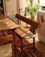 Garcelle solid wood backrest integrated bench