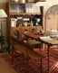 Garcelle solid wood backrest integrated bench