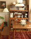 Garcelle solid wood backrest integrated bench
