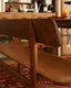 Garcelle solid wood backrest integrated bench