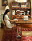 Garcelle solid wood backrest integrated bench