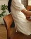 Garcelle solid wood backrest integrated bench