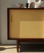 Huguette color-blocked solid wood mid century sideboard