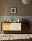 Huguette color-blocked solid wood mid century sideboard