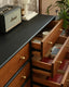 Léonie Mid centruy contrast cherry wood six-drawer cabinet