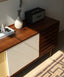 Huguette color-blocked solid wood mid century sideboard