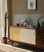 Huguette color-blocked solid wood mid century sideboard