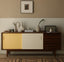 Huguette color-blocked solid wood mid century sideboard