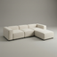 Donella Italian minimalist tofu Modular Linen sofa
