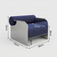 Modern Stainless Steel Accent Chair