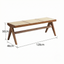 Largo Rattan ottoman bench - Walnut