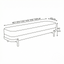 Alba Bouclé Bench - Grey