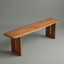 Solene cherry wood retro bench stool