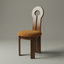 Keyhole Walnut Dining Chair with Fabric Seat