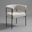 Celeste Iron Frame Fabric Accent Chair