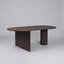 Corinne extendable solid wood dining table - Nordic smoke