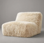 Aurora Ivory Sheepskin Lounge Chair