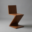 Zeno Geometric Solid Wood Chair