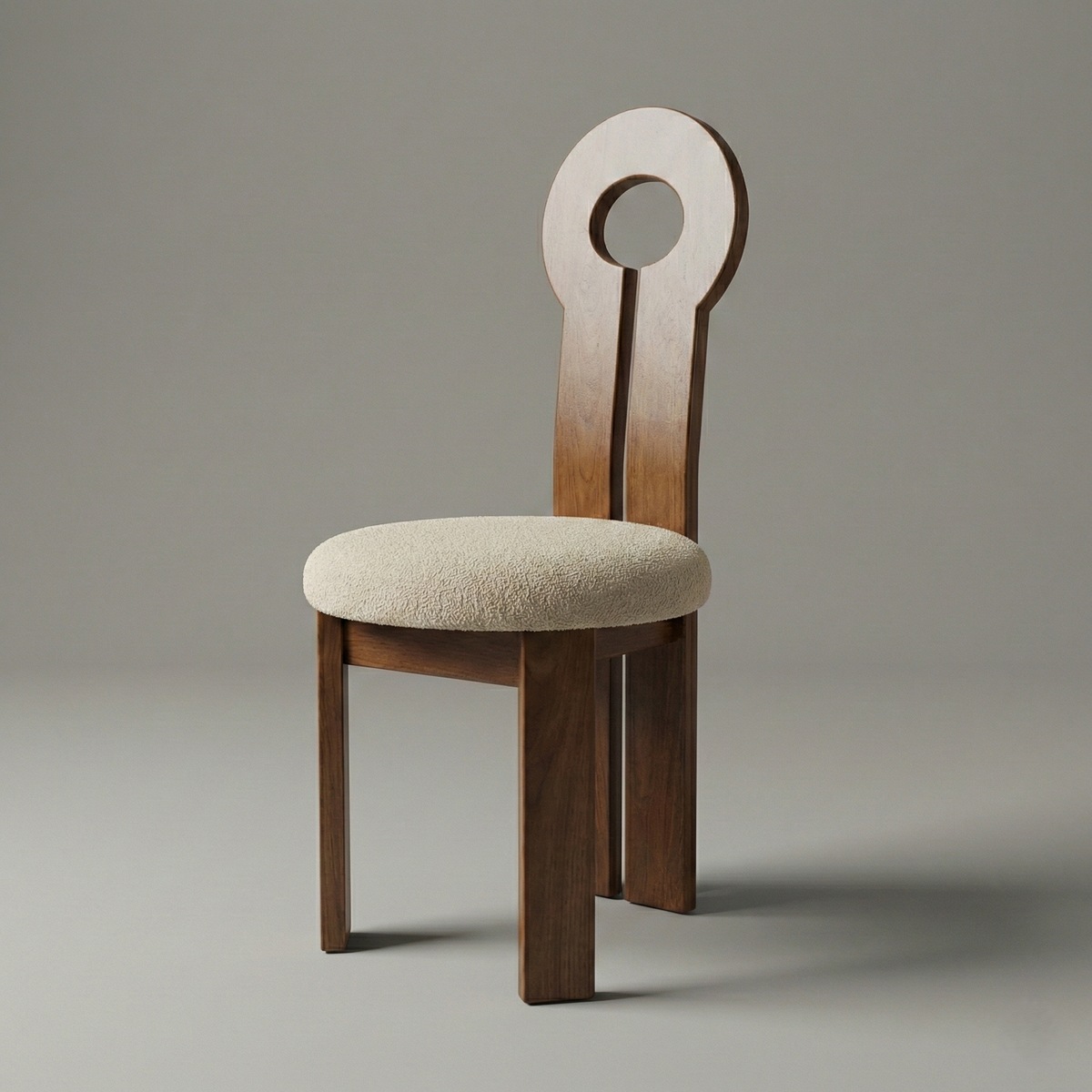 Keyhole Walnut Dining Chair Fabric Seat – dill and johan