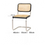 Dining Table: Elegant solid wood table with a minimalist white base.