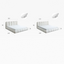 Elegant White Bedroom Setup – A cozy, inviting bed with a sleek contemporary aesthetic.
