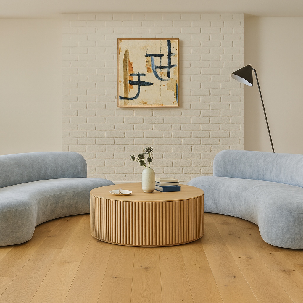 Rotunda Fluted Coffee Table from Dill & Johan, selected for Fluted Furniture Texture, Shadow and Rhythm in Luxury Interior Design, shown as product inspiration for premium furniture, material quality and luxury interior design context.